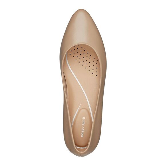 EASY SPIRIT Womens Beige Removable Liner Caldise Almond Slip On Pumps 7.5 W - Picture 3 of 8